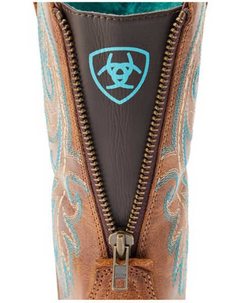 Image #6 - Ariat Women's Round Up Back Zip Western Boots - Broad Square Toe, Brown, hi-res