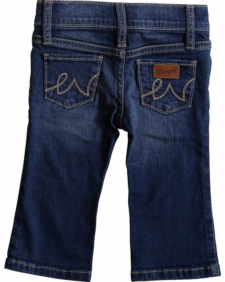 Wrangler Toddler Girls' Western 5 Pocket Jeans - Skinny, Blue, hi-res
