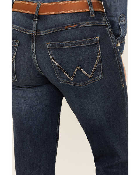 Wrangler Women's Jade Dark Wash Mid Rise Relaxed Bootcut Ultimate Riding Jeans , Dark Wash, hi-res