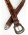 Cody James Men's Basketweave Billet With Southwestern Strap 3PC Buckle Belt, Brown, hi-res