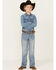 Image #1 - Cody James Boys' Light Wash Cloverleaf Slim Stretch Bootcut Jeans, Light Wash, hi-res