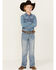 Image #1 - Cody James Boys' Light Wash Cloverleaf Slim Stretch Bootcut Jeans , Light Wash, hi-res