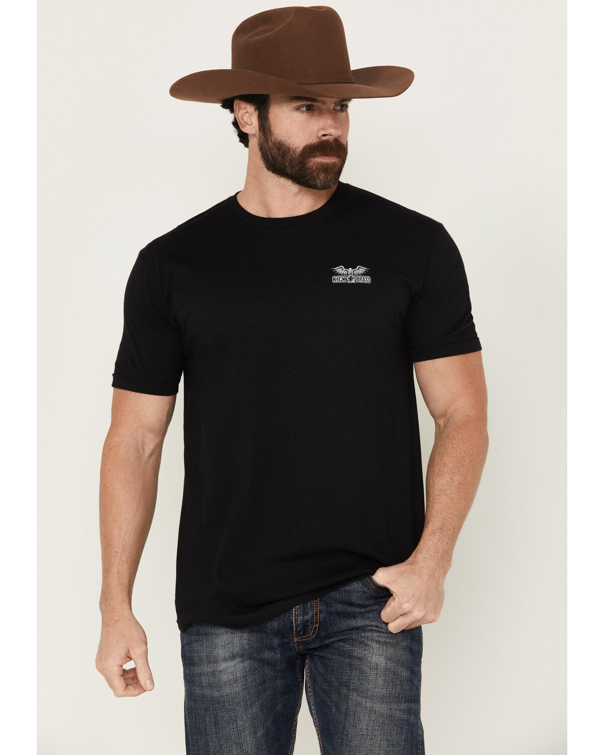 Image #2 - Kick Brass Men's Pledge Of Allegiance Short Sleeve Graphic T-Shirt, Black, hi-res
