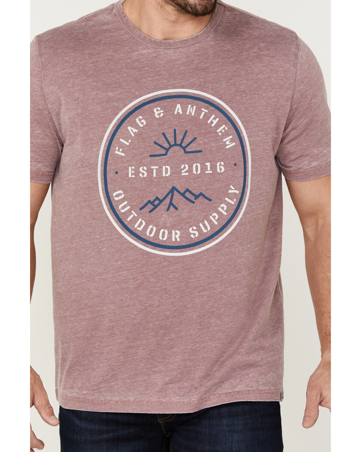 Image #3 - Flag & Anthem Men's Outdoor Supply Mauve Graphic Short Sleeve T-Shirt, Mauve, hi-res