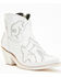 Liberty Black Women's Mae Studded Fashion Western Booties - Snip Toe , White, hi-res