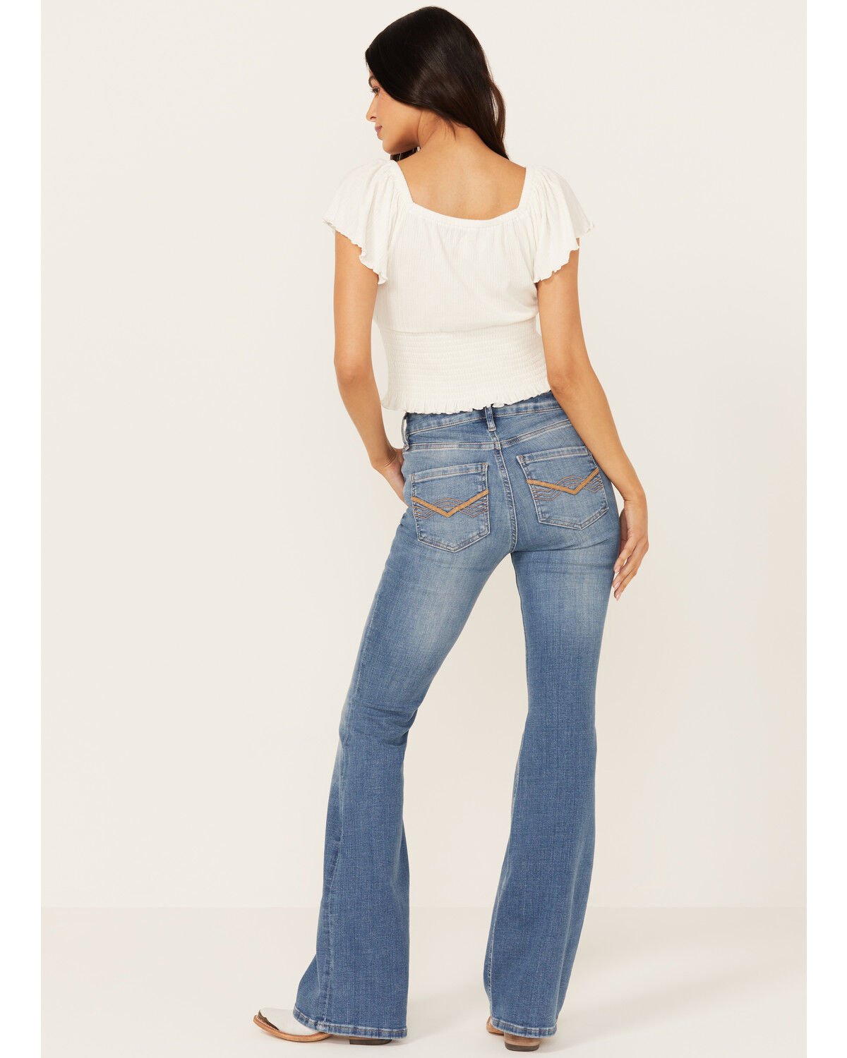Image #3 - Idyllwind Women's Al To Vista Medium Wash Mid Rise Bootcut Stretch Denim Jeans, Medium Wash, hi-res