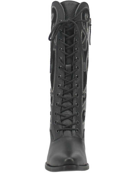 Dingo Women's San Miguel Lace-Up Western Boot - Snip Toe, Black, hi-res