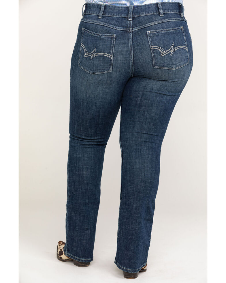 Wrangler Women's Dark Wash Bootcut Jeans - Plus, Indigo, hi-res