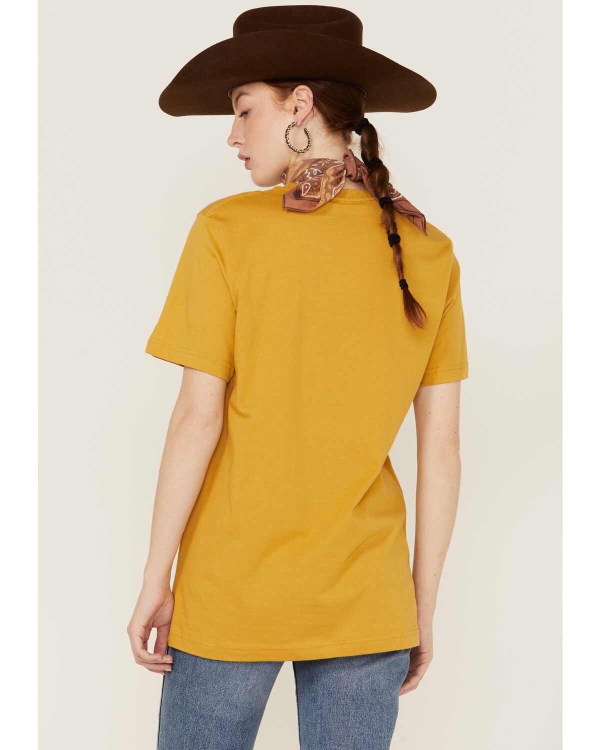 Image #3 - Goodie Two Sleeves Women's Girl Gang Sunset Mustard Tee, , hi-res