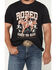 Image #3 - Rock & Roll Denim Men's Bronco Rider Short Sleeve Graphic T-Shirt, Black, hi-res