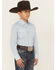 Image #2 - Wrangler 20X Boys' Geo Print Long Sleeve Snap Stretch Western Shirt, Blue, hi-res