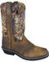 Smoky Mountain Women's Pawnee Camo Western Boots - Square Toe, Brown, hi-res