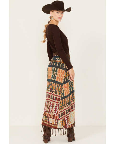 Image #3 - Tasha Polizzi Women's Southwestern Print Tassel Midi Joss Skirt , Multi, hi-res