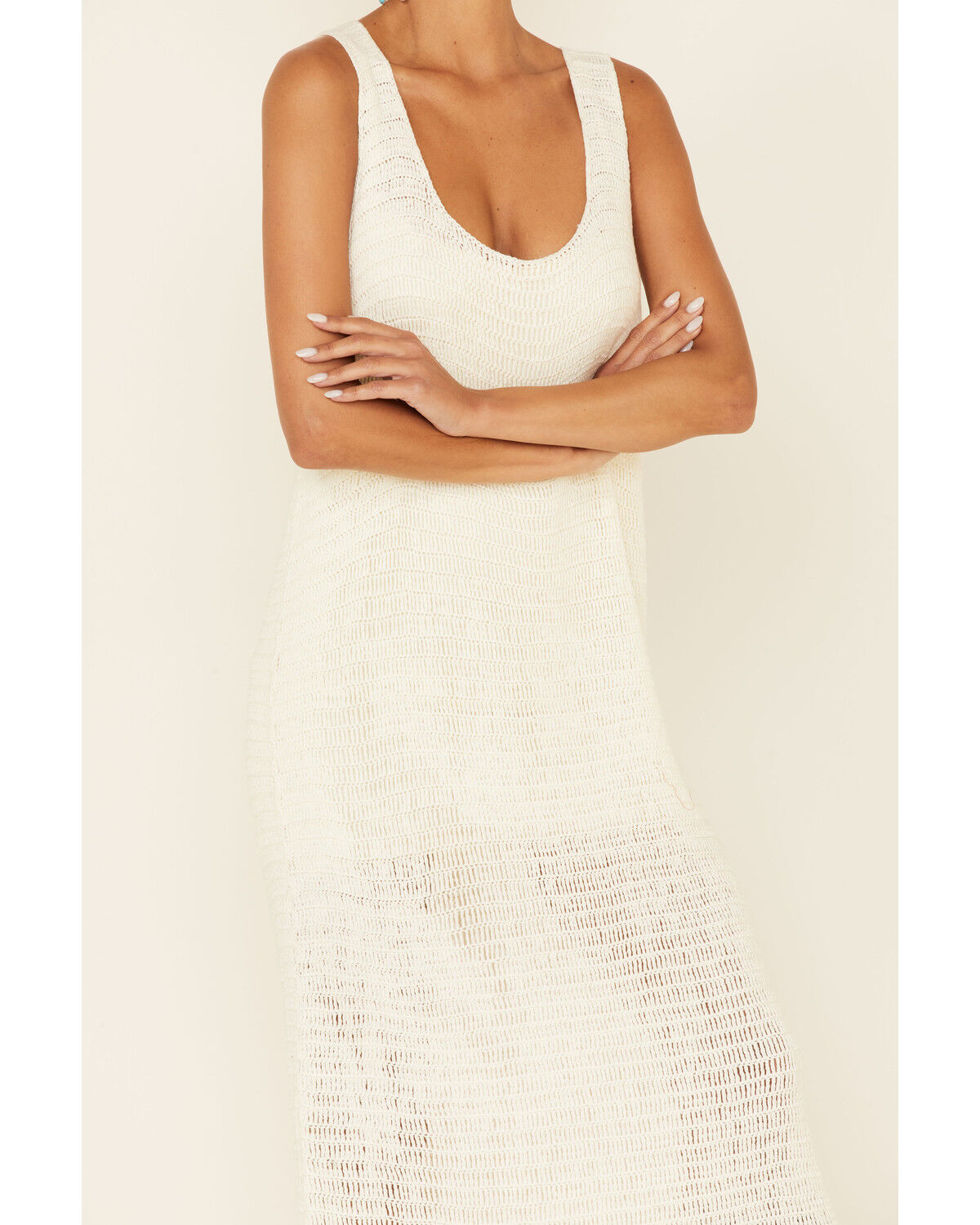 Image #3 - Show Me Your Mumu Women's Summerly Midi Crochet Dress, White, hi-res