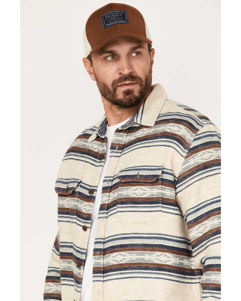 Image #2 - Pendleton Men's Driftwood Stripe Button Down Western Shirt , Tan, hi-res