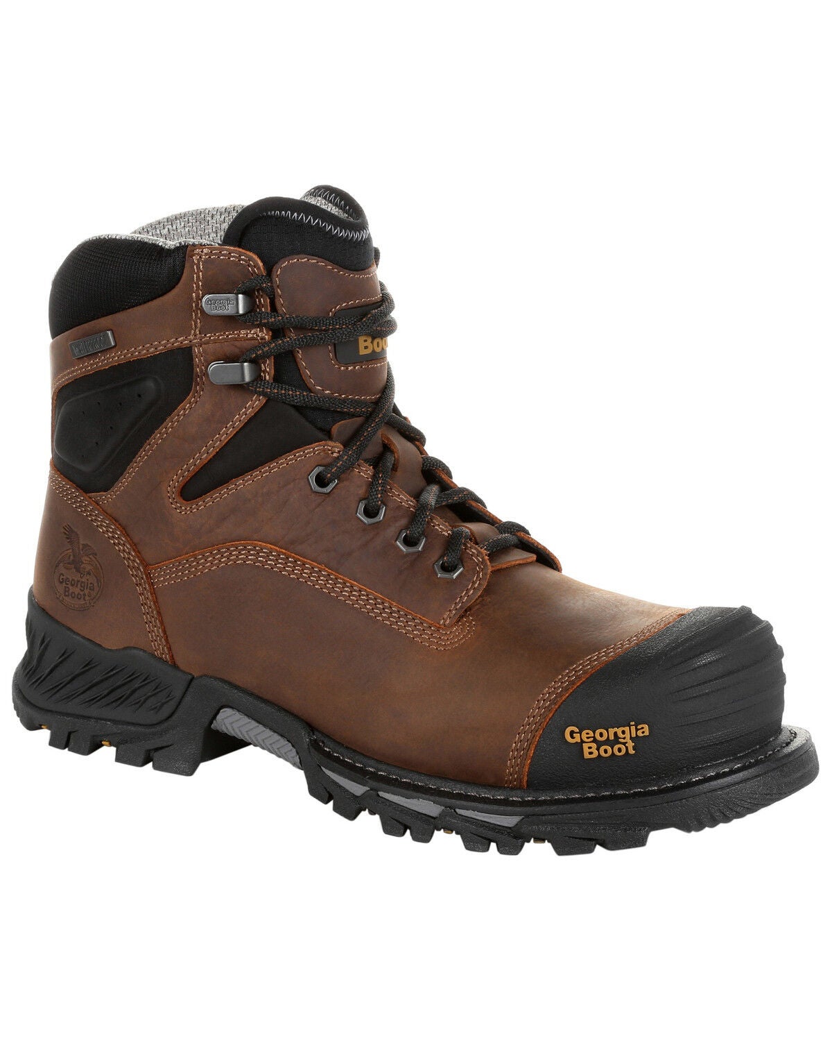 Georgia Boot Men's Rumbler Waterproof Work Boots - Composite Toe, Brown, hi-res