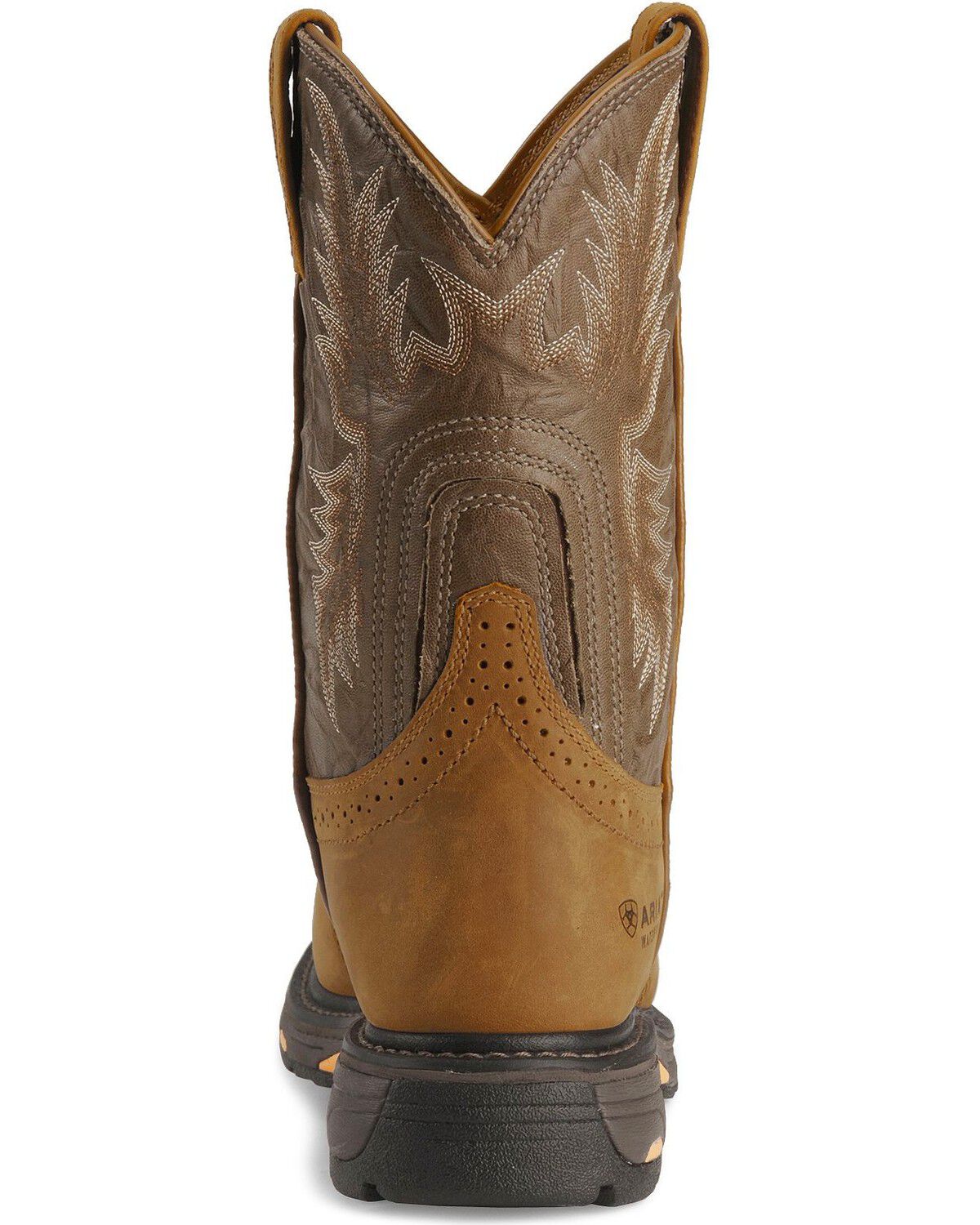 Image #7 - Ariat Men's H20 WorkHog® Work Boots - Soft Toe, Aged Bark, hi-res