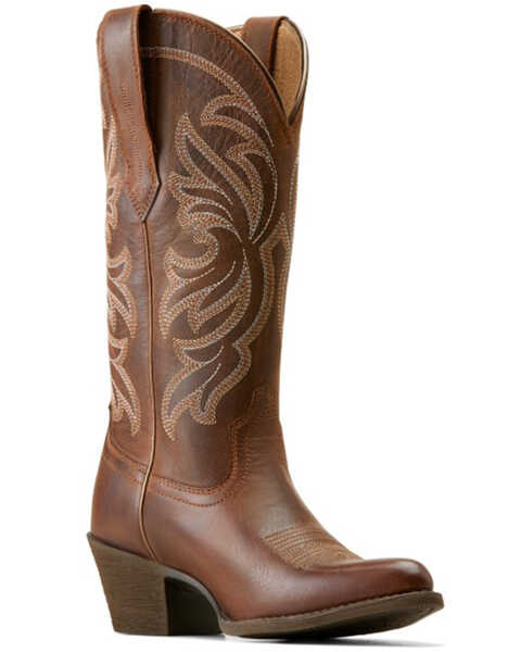 Ariat Women's Heritage Stretchfit Western Boots - Pointed Toe , Brown, hi-res