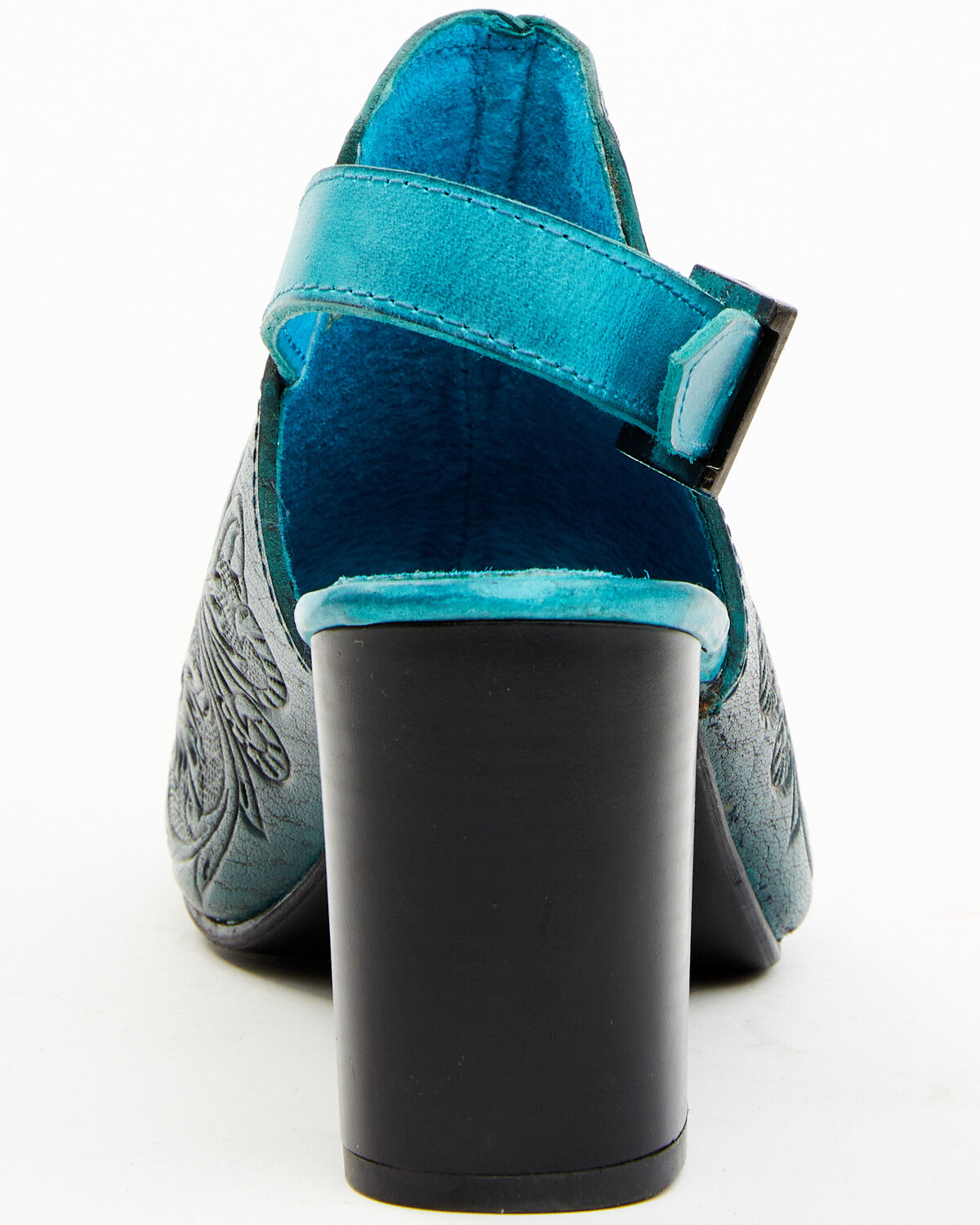 Image #5 - Roper Women's Burnished Tooled Sandals, Blue, hi-res