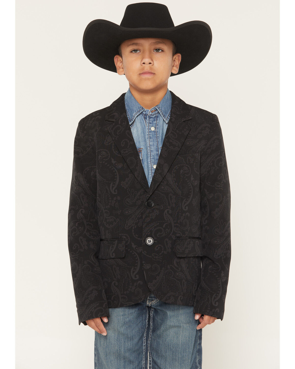 Image #1 - Rock & Roll Denim Boys' Sportcoat, Black, hi-res