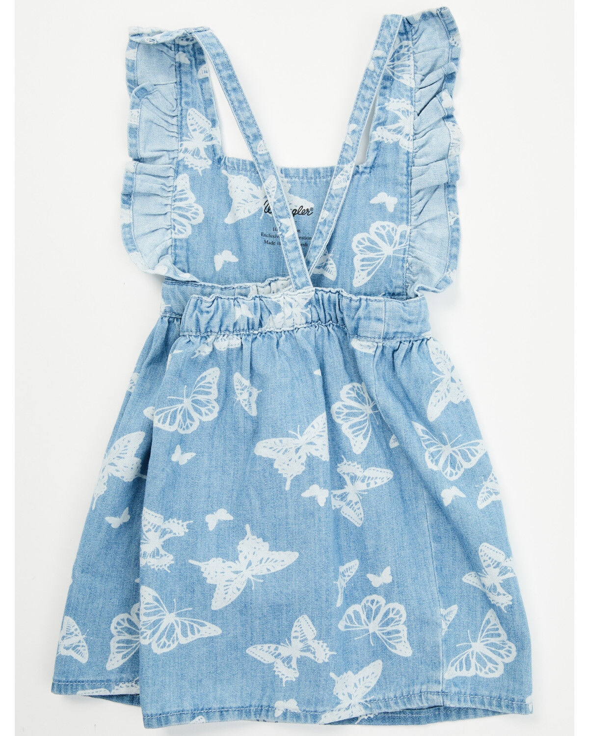 Image #3 - Wrangler Toddler Girls' Butterfly Print Denim Dress, Blue, hi-res
