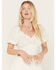 Idyllwind Women's Peony Cropped Top, Ivory, hi-res