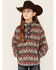 Image #1 - Cruel Girl Girls' Cactus Print Multicolored Long Sleeve Pullover, , hi-res