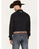 Image #4 - Wrangler Men's Performance Solid Long Sleeve Snap Western Shirt, Black, hi-res