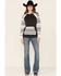 Hooey Women's Southwestern Contrast Hoodie , Charcoal, hi-res