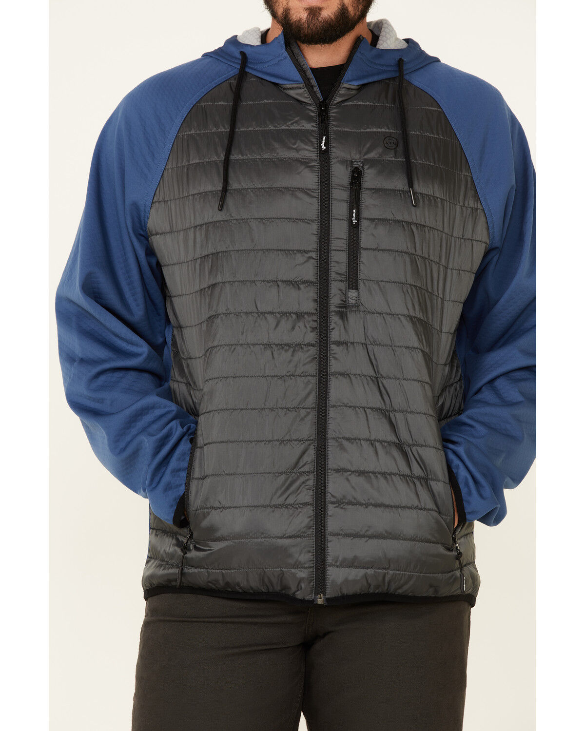 Image #3 - ATG by Wrangler Men's All-Terrain Outrider Zip-Front Hooded Jacket, Blue, hi-res