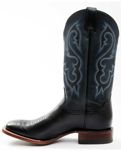 Image #3 - Cody James Men's Embroidered Western Boots - Broad Square Toe, Navy, hi-res