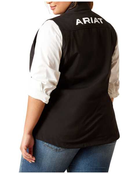 Image #2 - Ariat Women's Team Softshell Vest - Plus , Black, hi-res