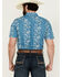 Image #4 - Gibson Men's Hayes Abstract Paisley Print Short Sleeve Snap Western Shirt, Light Blue, hi-res