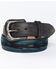 Moonshine Spirit Men's Two Tone Storm Embroidered Western Belt, Black, hi-res
