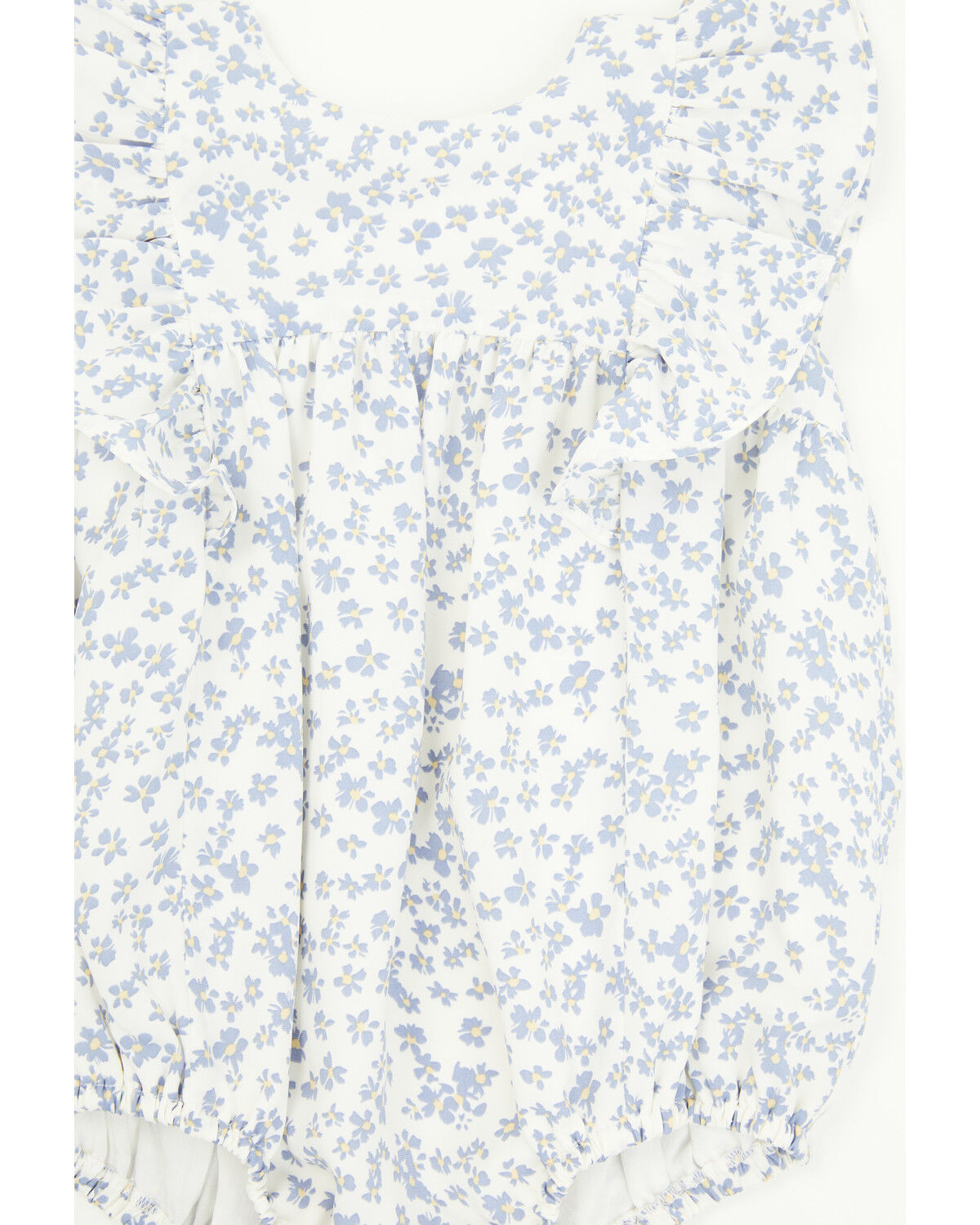 Image #2 - Yura Infant Girls' Printed Puff Sleeve Onesie, Blue, hi-res