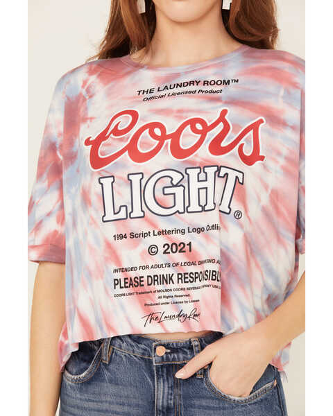 Image #3 - The Laundry Room Women's Coors Light Oversized Cropped Tee, Multi, hi-res