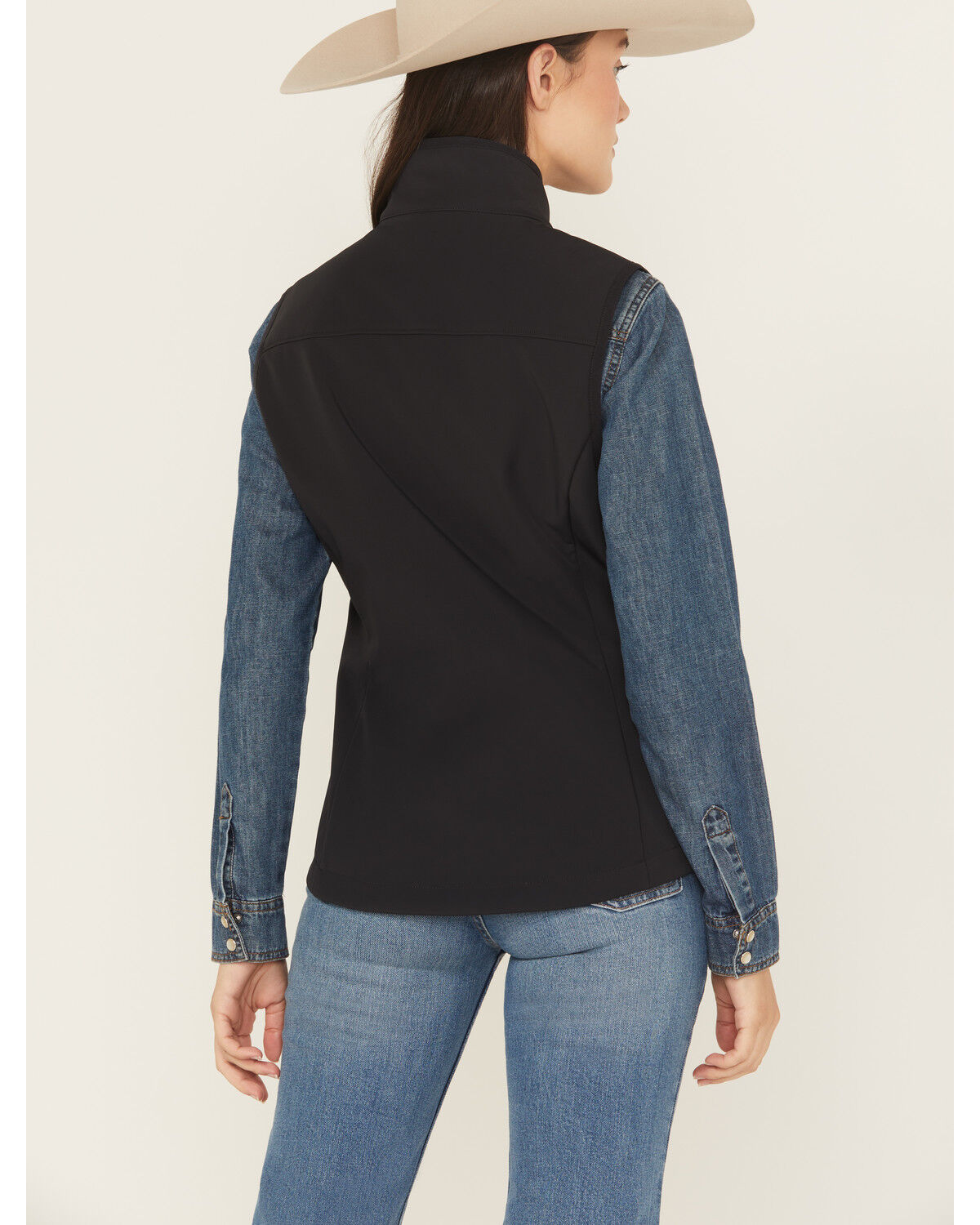 Image #4 - Cinch Women's Windproof Softshell Vest, Black, hi-res