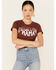 Image #1 - Bandit Brand Women's Rust Mountain Mama Graphic Tee, Rust Copper, hi-res