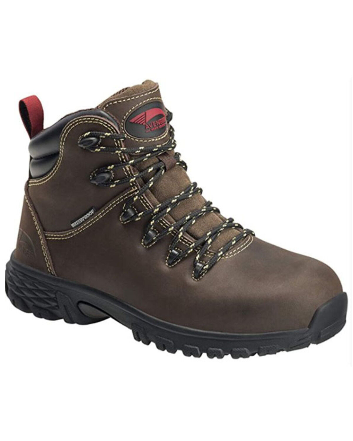Image #1 - Avenger Women's Waterproof Work Boots - Alloy Toe, Brown, hi-res