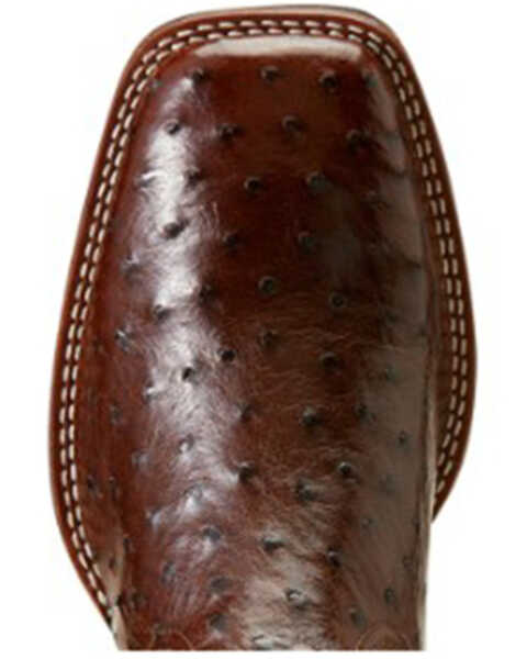Image #4 - Ariat Men's Barley Ultra Exotic Full Quill Ostrich Western Boots - Broad Square Toe, Dark Brown, hi-res
