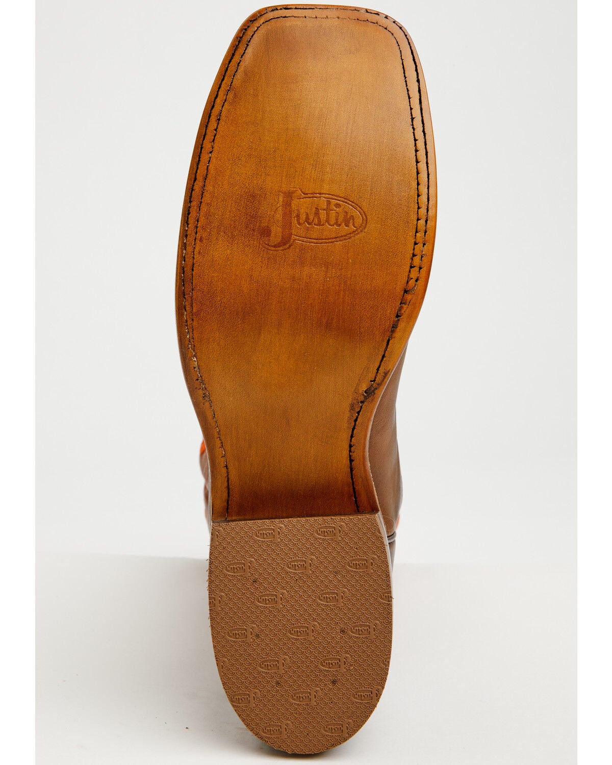 Image #7 - Justin Men's Bent Rail Nash Western Boots - Broad Square Toe, Brown, hi-res