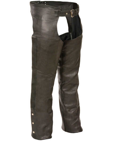 Milwaukee Leather Men's Fully Lined Classic Chaps , Black, hi-res