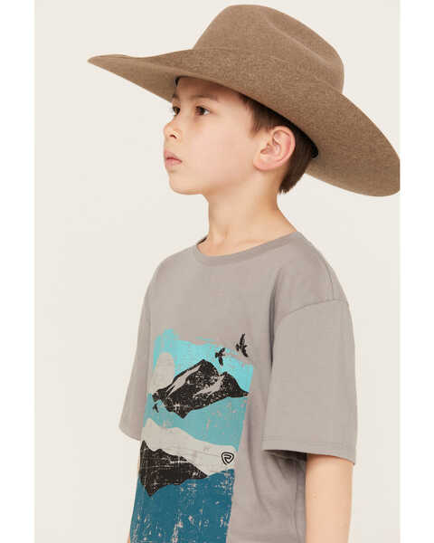 Image #2 - Rock & Roll Denim Boys' Mountain Graphic Short Sleeve T-shirt, Grey, hi-res