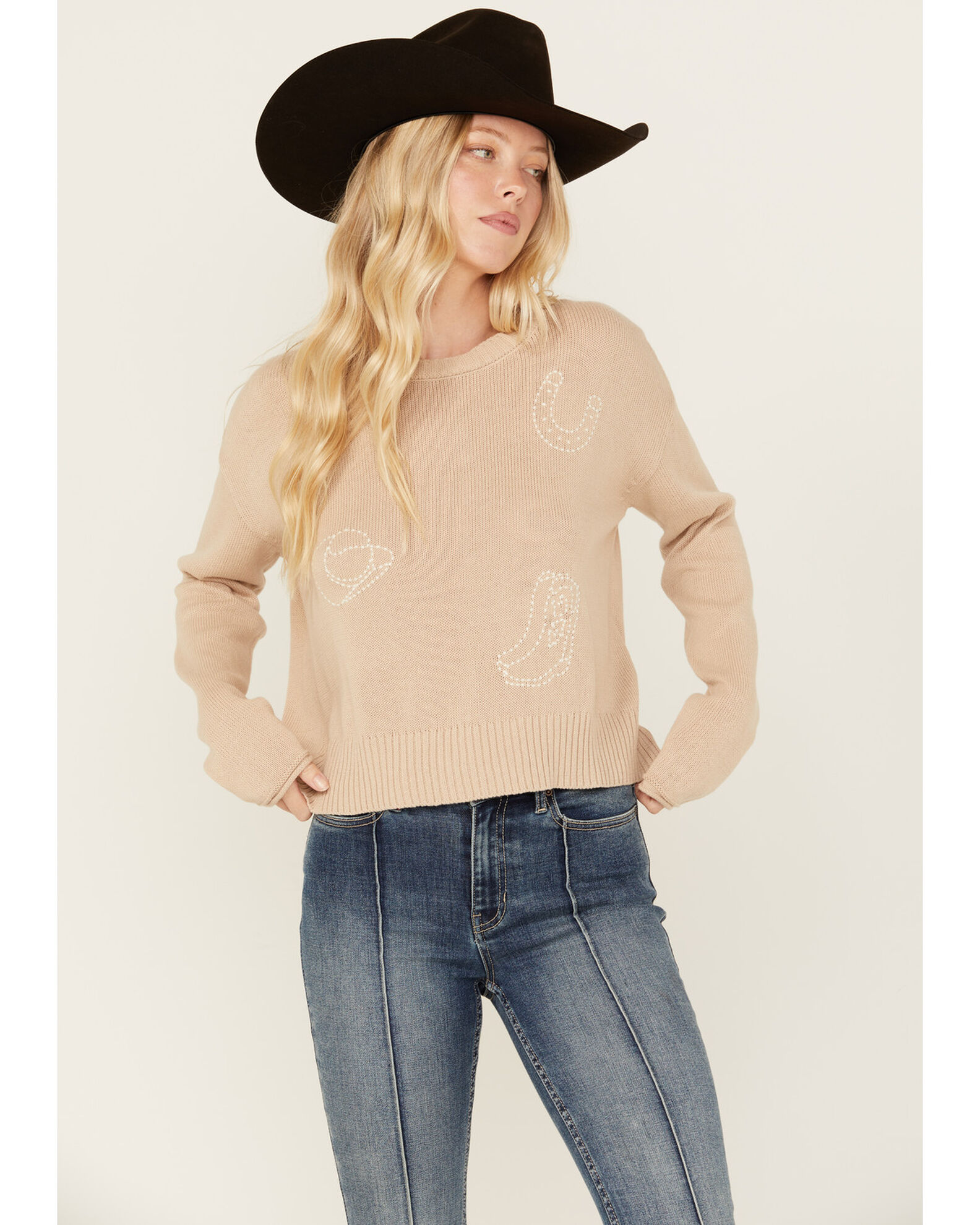 White online crow sweater