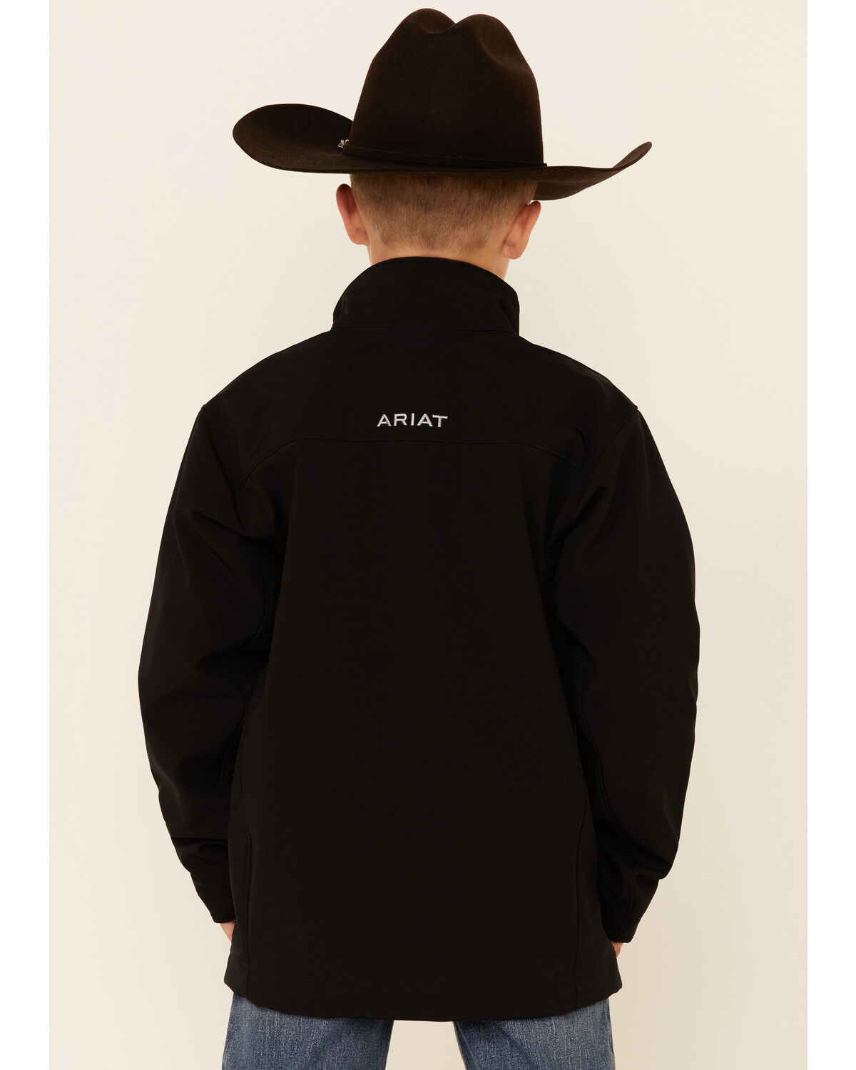 Image #4 - Ariat Boys' 2.0 Softshell Performance Stretch Jacket, Black, hi-res