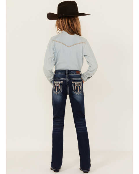Image #3 - Shyanne Girls' Dreamcatcher Pocket Bootcut Jeans, Blue, hi-res