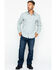 Image #6 - Hawx Men's Solid Twill Pearl Snap Long Sleeve Work Shirt , Grey, hi-res