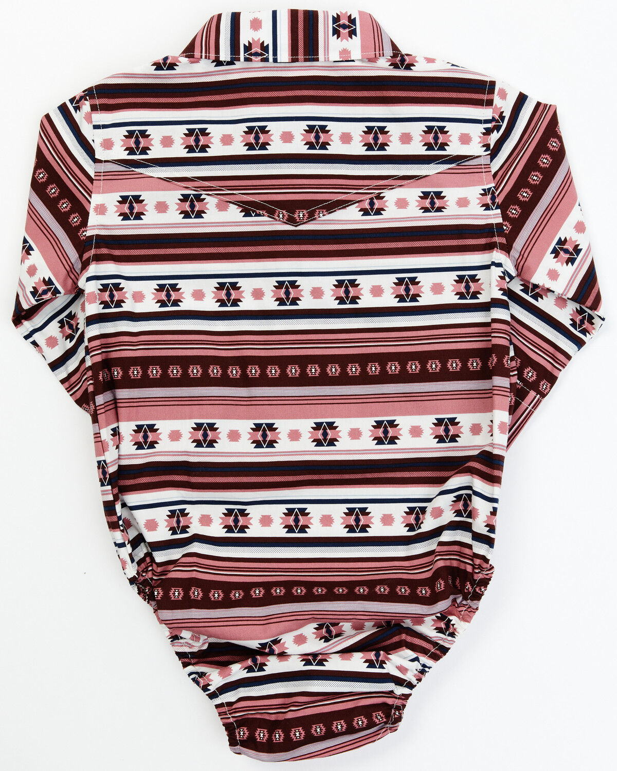 Image #3 - Shyanne Infant Girls' Southwestern Printed Stripe Long Sleeve Onesie, Burgundy, hi-res