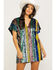 By Together Women's Multi Stripe Short Sleeve Sequin Dress, Multi, hi-res