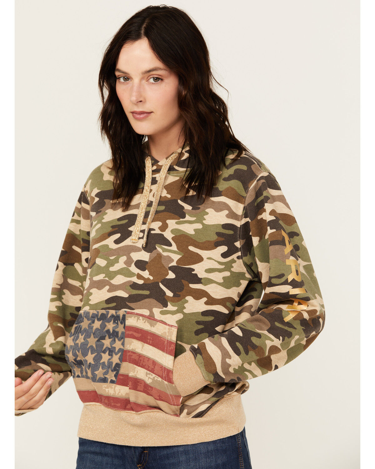 Image #2 - Ariat X Rodeo Quincy Women's Camo Hoodie, Camouflage, hi-res